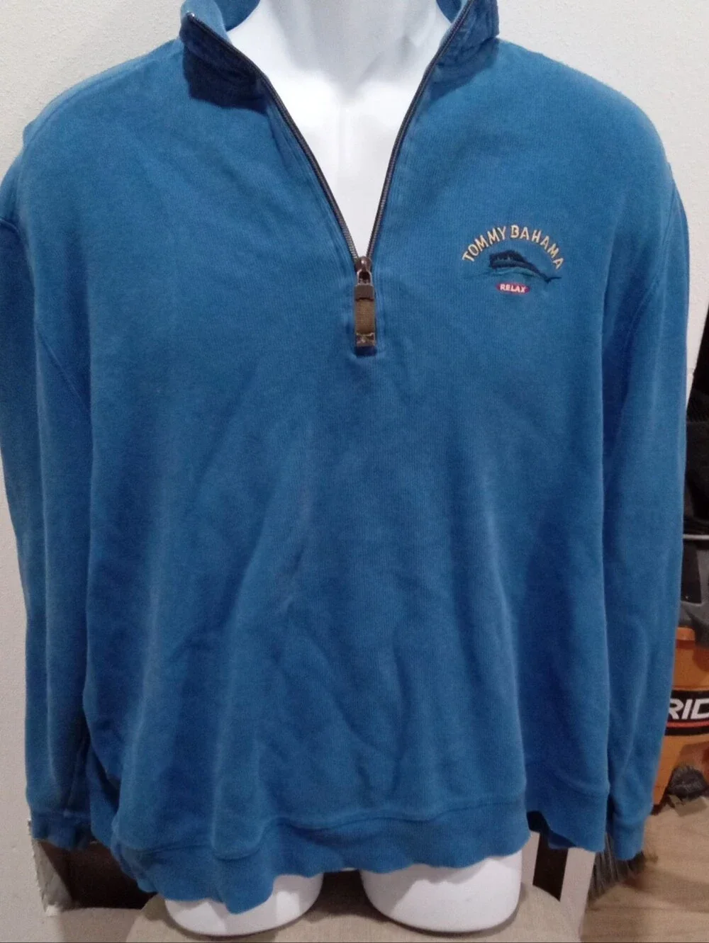 Blue Tommy Bahama Quarter Zip Mens XL